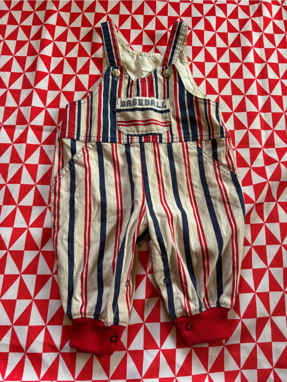 3/6 month baseball overalls
